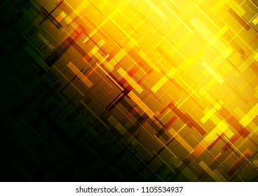 Dark Green, Yellow vector layout with flat lines. Glitter abstract illustration with colored sticks. Smart design for your business advert.