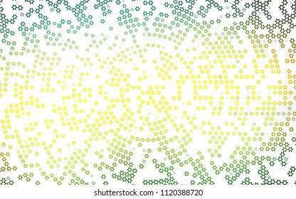 Dark Green, Yellow vector layout with bright stars. Shining colored illustration with stars. The pattern can be used for wrapping gifts.