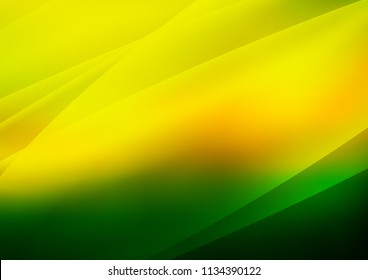 Dark Green, Yellow vector layout with flat lines. Modern geometrical abstract illustration with staves. Smart design for your business advert.