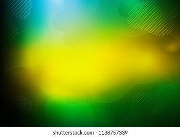 Dark Green, Yellow vector layout with flat lines. Glitter abstract illustration with colored sticks. The pattern can be used as ads, poster, banner for commercial.