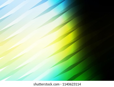 Dark Green, Yellow vector layout with flat lines. Glitter abstract illustration with colored sticks. The pattern can be used for websites.