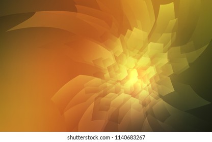 Dark Green, Yellow vector layout with hexagonal shapes. Design in abstract style with hexagons. New design for website's poster, banner.