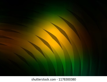 Dark Green, Yellow vector layout with flat lines. Glitter abstract illustration with colored sticks. Smart design for your business advert.