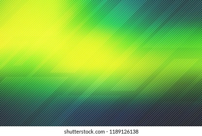 Dark Green, Yellow vector layout with flat lines. Glitter abstract illustration with colored sticks. Best design for your ad, poster, banner.