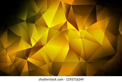 Dark Green, Yellow vector layout with lines, triangles. Modern abstract illustration with colorful triangles. Smart design for your business advert.