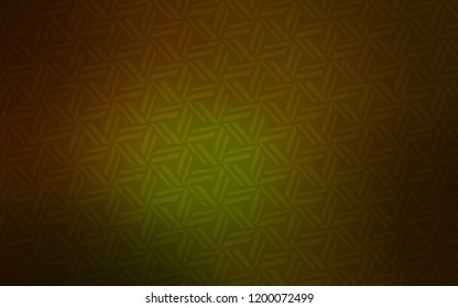 Dark Green, Yellow vector layout with lines, triangles. Beautiful illustration with triangles in nature style. Best design for your ad, poster, banner.