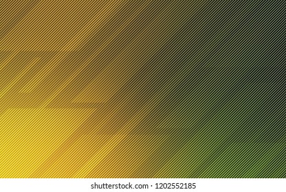 Dark Green, Yellow vector layout with flat lines. Glitter abstract illustration with colored sticks. Best design for your ad, poster, banner.