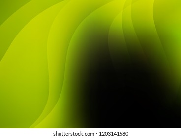 Dark Green, Yellow vector layout with flat lines. Lines on blurred abstract background with gradient. Smart design for your business advert.
