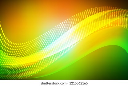 Dark Green, Yellow vector layout with circles, lines. Colorful illustration with circles and lines in futuristic style. New template for your brand book.