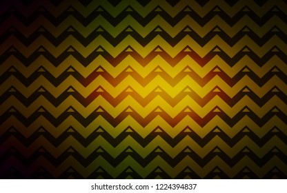 Dark Green, Yellow vector layout with lines, triangles. Decorative design in abstract style with triangles. Pattern for booklets, leaflets
