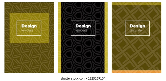 Dark Green, Yellow vector layout for Leaflets. Beautiful colorful sample in abstract style. Pattern for leaflets, booklets.