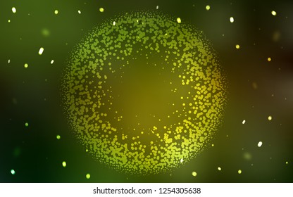 Dark Green, Yellow vector layout with circle shapes. Modern abstract illustration with colorful water drops. Pattern for beautiful websites.