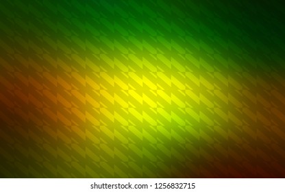 Dark Green, Yellow vector layout with flat lines. Lines on blurred abstract background with gradient. Template for your beautiful backgrounds.