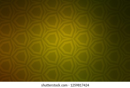 Dark Green, Yellow vector layout with hexagonal shapes. Design in abstract style with hexagons. Pattern for landing pages.