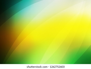 Dark Green, Yellow vector layout with flat lines. Lines on blurred abstract background with gradient. The pattern can be used for websites.