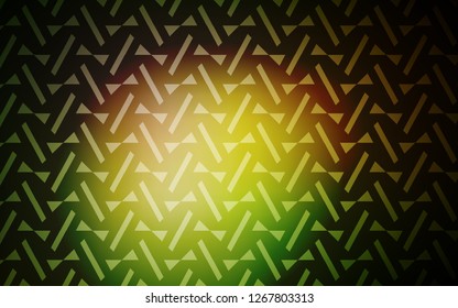 Dark Green, Yellow vector layout with lines, triangles. Beautiful illustration with triangles in nature style. Pattern for booklets, leaflets