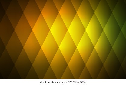 Dark Green, Yellow vector layout with lines, rectangles. Abstract gradient illustration with rectangles. Best design for your ad, poster, banner.