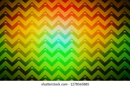 Dark Green, Yellow vector layout with lines, triangles. Decorative design in abstract style with triangles. Pattern for booklets, leaflets