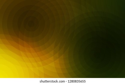 Dark Green, Yellow vector layout with circle shapes. Beautiful colored illustration with blurred circles in nature style. Pattern can be used for beautiful websites.