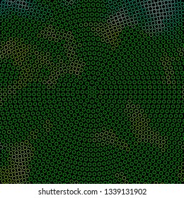 Dark Green, Yellow vector layout with circles. Abstract colorful disks on simple gradient background. Pattern for booklets, leaflets.