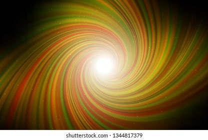 Dark Green, Yellow vector layout with cosmic stars. Shining colored illustration with bright astronomical stars. Pattern for astrology websites.
