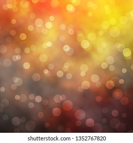Dark Green, Yellow vector layout with circles. Abstract decorative design in gradient style with bubbles. Pattern for wallpapers, curtains.