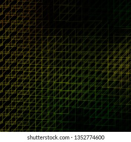 Dark Green, Yellow vector layout with lines. Repeated lines on abstract background with gradient. Smart design for your promotions.