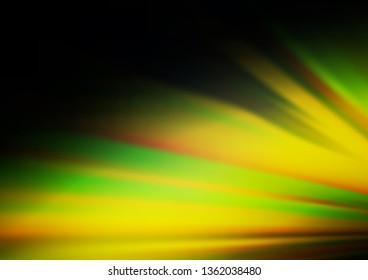 Dark Green, Yellow vector layout with flat lines. Lines on blurred abstract background with gradient. Pattern for websites, landing pages.