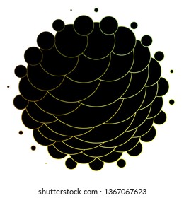 Dark Green, Yellow vector layout with circles. Abstract decorative design in gradient style with bubbles. New template for your brand book.