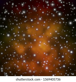 Dark Green, Yellow vector layout with bright stars. Blur decorative design in simple style with stars. Design for your business promotion.