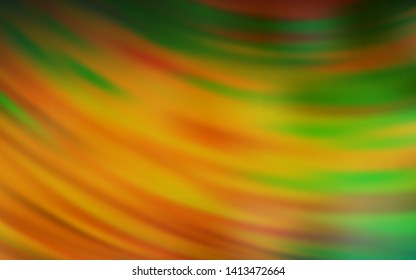 Dark Green, Yellow vector layout with bent lines. Geometric illustration in abstract style with gradient.  The best colorful design for your business.