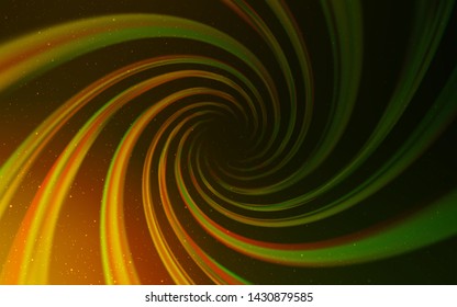 Dark Green, Yellow vector layout with cosmic stars. Modern abstract illustration with Big Dipper stars. Best design for your ad, poster, banner.