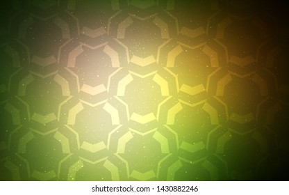 Dark Green, Yellow vector layout with wry lines. An elegant bright illustration with gradient. The best colorful design for your business.