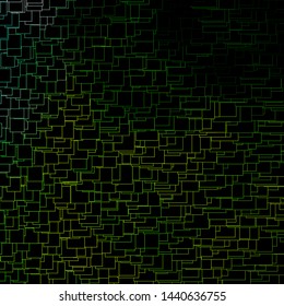 Dark Green, Yellow vector layout with lines, rectangles. Colorful illustration with gradient rectangles and squares. Pattern for commercials, ads.