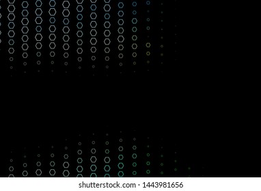 Dark Green, Yellow vector layout with hexagonal shapes. Design in abstract style with hexagons. Pattern can for your ad, booklets.