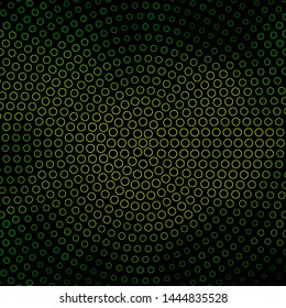 Dark Green, Yellow vector layout with circles. Illustration with set of shining colorful abstract spheres. New template for your brand book.