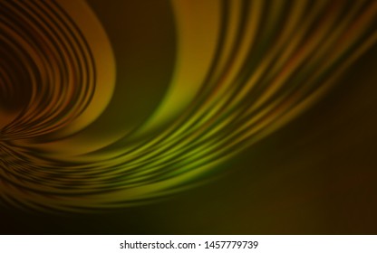 Dark Green, Yellow vector layout with wry lines. Brand new colorful illustration in simple style. New composition for your brand book.
