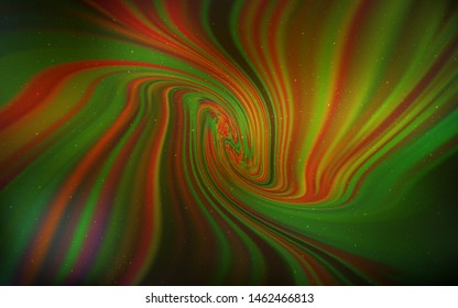 Dark Green, Yellow vector layout with cosmic stars. Shining colored illustration with bright astronomical stars. Smart design for your business advert.