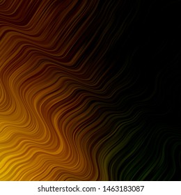 Dark Green, Yellow vector layout with wry lines. Bright sample with colorful bent lines, shapes. Pattern for websites, landing pages.