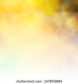 Dark Green, Yellow vector layout with cloudscape. Illustration in abstract style with gradient clouds. Pattern for your booklets, leaflets.