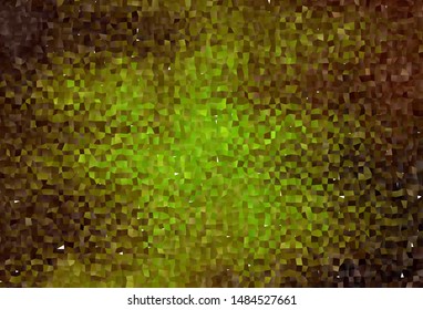 Dark Green, Yellow vector layout with lines, rectangles. Glitter abstract illustration with rectangular shapes. The template can be used as a background.