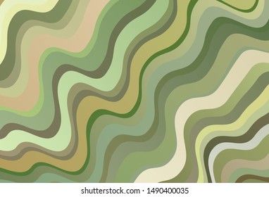 Dark Green, Yellow vector layout with wry lines. Creative illustration in halftone style with gradient. The best colorful design for your business.