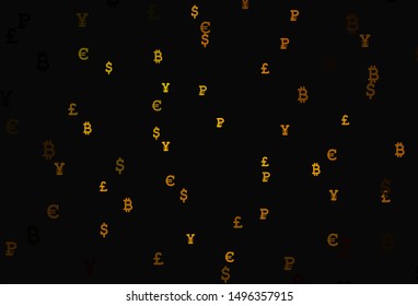 Dark Green, Yellow vector layout with banking symbols. Colored symbols of currency on white background. Design for business advert of economic, wealth.
