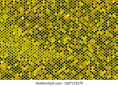 Dark Green, Yellow vector layout with circle shapes. Blurred decorative design in abstract style with bubbles. Pattern for ads, leaflets.