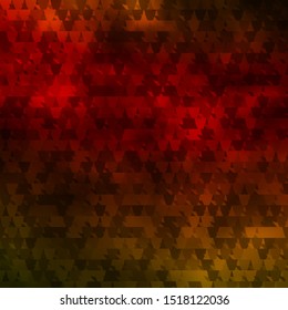 Dark Green, Yellow vector layout with lines, triangles. Glitter abstract illustration with triangular shapes. Template for wallpapers.