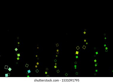 Dark Green, Yellow vector layout with rectangles, squares. Glitter abstract illustration with rectangular shapes. Pattern for commercials.