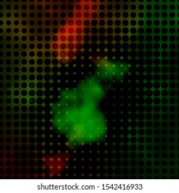 Dark Green, Yellow vector layout with circle shapes. Glitter abstract illustration with colorful drops. Design for your commercials.