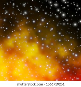 Dark Green, Yellow vector layout with bright stars. Colorful illustration in abstract style with gradient stars. Pattern for wrapping gifts.