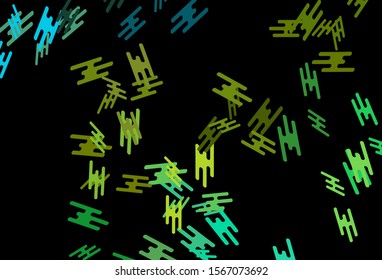 Dark Green, Yellow vector layout with flat lines. Blurred decorative design in simple style with lines. Best design for your ad, poster, banner.