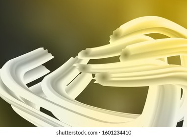 Dark Green, Yellow vector layout with bent lines. Shining colorful illustration in simple style. A completely new design for your business.